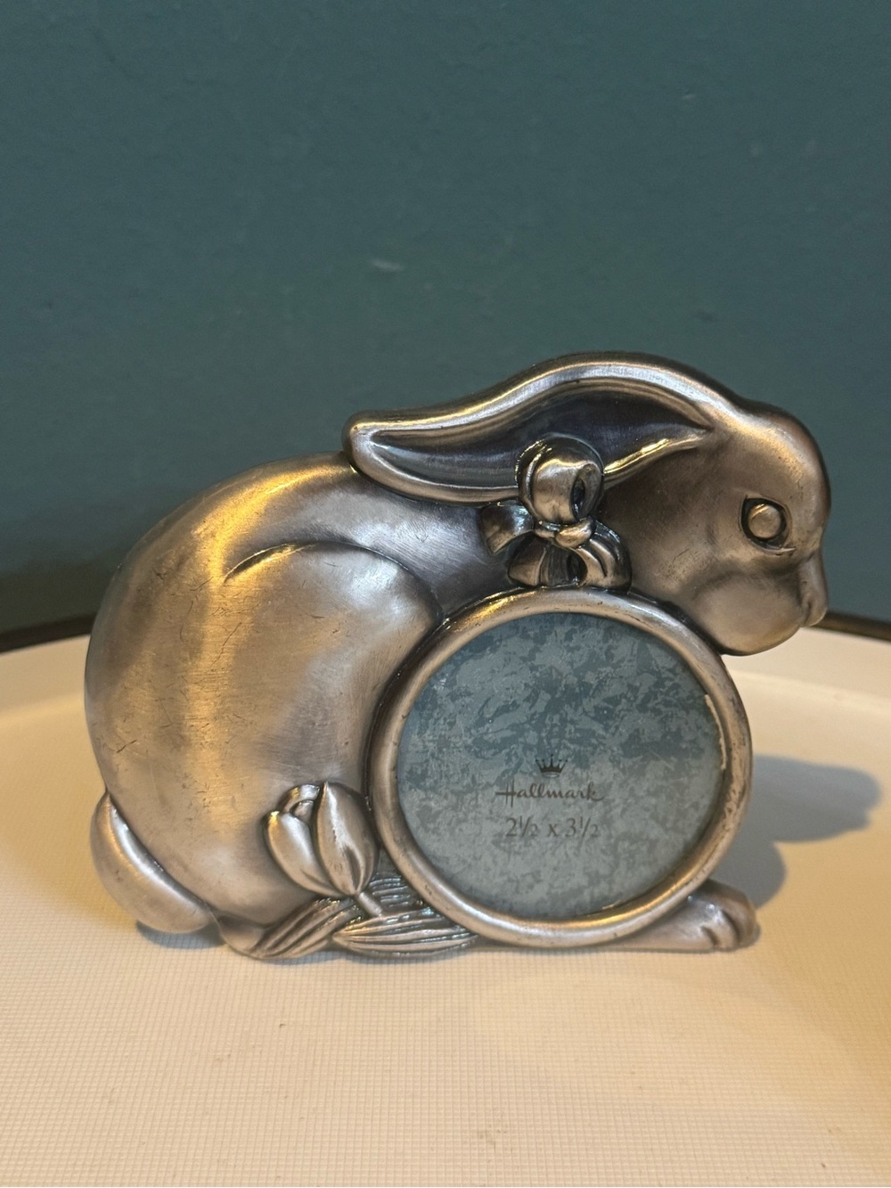 Vintage Hallmark Silver Bunny Rabbit Photo Frame